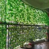 Kwiaty dekoracyjne 11 m sztuczna roślina zielona bluszcz liść girlandy fałszywy panieńca wiszący winorośl na świeżym powietrzu na ścianę w ogrodzie Weddna impreza dom