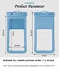 Universal PVC Waterproof Phone Pouch Swimming Bag 7.2inch Transparent 30M deep Under Water Proof IPX8 For iPhone 15 14 13 12 11 Pro Max Xiaomi 13 Samsung S23 S24 Ultra