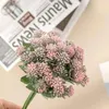 Dekorativa blommor konstgjorda blommor Jade gräs för heminredningar falska gröna växter vas julbröllop leveranser flores artificiales