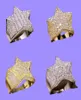 Piedras de oro para hombres Hip Hop Silver Rings de alta calidad Hip Hop Rings Jewely6118904