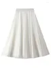 Skirts Double Layer Yarn Skirt With Lining 2024 Summer Mesh Cute Midi For Women Party Wedding Clothing G478