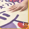 Carpets Kawaii Cartoon Tiger Carpet Nonslip Flying Round Lounge Rug Girls Colorful Pink Bedside Kids Bedroom Circle Decor