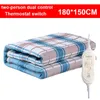 Coperte coperte elettriche a doppio controllo riscaldamento tampone stampata a plaid non tessuto con materasso a letto a temperatura