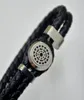Luxus schwarz gewebte Lederarmbänder mit MT Branding Französisch Herren Mann Schmuck Charme Armband Pulseira als Geburtstagsgeschenk298S9430326