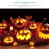 Fleurs décoratives 40 pcs Poigle de citrouille simulée bricolage Pumpkins Craft décor récolte du festival des tiges en plastique Lantern Halloween Accessoire