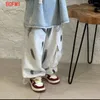 Kledingsets lente zomer kinderen Koreaanse denim gat korte mouwen top en beige gebreide losse casual sportbroek tweedelige set outfits