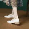Scarpe vestiti Allbitefo size 34-40 Design Nappa in modo molla di primavera comodo in pelle splitiera camminata con tallone medio tallone tacchi