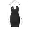 Casual Dresses Night Club Dress Party Lady Black Short Women för 2024