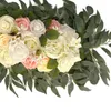 Dekorative Blumen künstlicher Blumen -Swag Hochzeitsbogen für Garten Hintergrund blau Pink