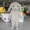 Long Bunnies Bunnies Mascot Costume Top Cartoon Anime THEME CARNIVAL UNISE ADULISTES Taille de Noël Fête d'anniversaire