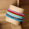Bracelet de perles en cristal à facettes colorées de 6 mm Bracelet pour les femmes Bracelets de quartz Girl Reiki