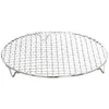 Outils 165 mm rond BBQ Grill Home Roast Nets Bacon Mesh Tool Iron Barbecue Accessoires en acier inoxydable