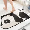 Tapis de bain Migne Cartoon Panda Tapis de salle de bain napa Skin non glissement ultra doux super absorbant Mat Dirt Barrière Porte de plancher sec rapide