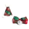 Dog Apparel Creative Pet Cat Christmas Hat Bow Tie Funky Xmas Party Decoration