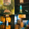 Dekorativa figurer ackord vindklockor japansk stil hand-cranked vintage bambu meditation hänge