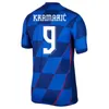 2024 Kroatië Fans Mens Mens Player voetbalshirts Modric Kovacic Kramaric Vida Majer Petkovic Pasalic Home Away Football Shirts korte mouw uniformen