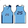 Basketbol Jersey Erkek Gömlekler Siyah Beyaz Mavi Spor Gömlek Ch20240418