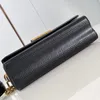 luxury High Quality Twist Epi Leather Designer Women Shoulder Bags V Lock Flap Chain Handbags Twists Woman Crossbody Bag Lady Pochette Tote Middle Size Black Handbag