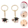 Geschenkwikkeling 10 pc's afstudeerseizoen Geschenken Keyring FOB Decoraties ketens sleutelhanger hangende ornament zinklegeringszak student