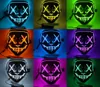 Хэллоуин светодиодная маска Хэллоуинская вечеринка маска маска маски DJ Party Light Up Masks Glow in Dark Neon Mask 1021728