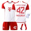 Piłka nożna 2324 Bayern Stadium Home nr 10 Sane 25 Muller 7 GNABRI 42 Musiara Set