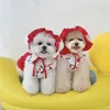 Köpek Giyim Yaz İnce Bölüm Giysileri Sevimli Kiraz Baskı Tek Parçası Mayo Köpek Bichon Kanişli Evcil Hayvan Fanil Sling Elbise
