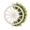 Decorative Flowers Artificial Spring Wreath With Welcome Wheel Leaves For Front Door Wedding Party Indoor And Outdoor Decorations