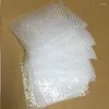 Couvertures d'amortissement à double film à double film pour enveloppes paquet de bulles blanches Sac d'emballage en mousse de mousse transparente.