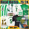 4XL 23 24 Real Betis ISCO #22 Soccer Jerseys SUSTAINABLE JOAQUIN B.Iglesias 2023 2024 Loren Juanmi BARTRA TELLO A.GUARDADO CANALES Fekir Men Kids sets football shirt