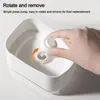 Flytande tvåldispenser plastrengöring 2Kolors manuell push -skumpumpflaskor med svamphållare hem tvätt