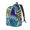 Backpack Tropical Plants Colorful Leaves Print Boy Girl Polyester Camping Backpacks Pattern Fun School Bags Rucksack