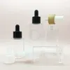 Bottiglie di stoccaggio 20 ml 30 ml 60 ml 80 ml 100 ml da 120 ml di vetro in vetro trasparente con pipetta per profumi liquidi liquidi barattoli bottiglie per bottiglie