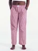 Pantalon féminin Femmes Ligne large décontractée lâche Stripe Stripe Imprimez un pantalon salon élastique avec poches pour le streetwear de travail S-XL