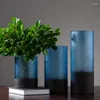 花瓶モダンミニマリストラグジュアリーガラスシリンダーリビングルームfiori審美的装飾WZ50HPごと