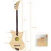 Pegs 3 String Assembled Wood Electric Guitar Acoustic Kids Pickup Mini Travel Music Stringed Instrument Violao for Children Beginner