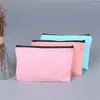 Opbergtassen 300 stks 21x13cm canvas make -up ritssluiting Pouch Pencil Case blanco Diy Craft Cosmetic voor reisschool