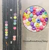 50Pcs Colourful Dread Dreadlock Beads Mix Hair Braid Cuff Clip 6mm Hole4628959