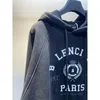 Vêtements de créateurs de haute qualité Paris Couronne oreilles de blé Imprimé rafale lavé vieil sweat à capuche à capuche pour femmes pour hommes