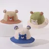 Beret Baby Lovely Caps Spring Cute Bear Bucket Hat Boys and Girls Leisure Sunshade Cartoon Fisherman Hats