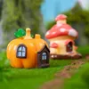 Cartoon Pumpkin House 3D Miniature Diy Car Ornament Aquarium Landscaping Accessories Fairy Garden Decoration Tvampfigur Figurin