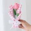 Fleurs décoratives mini-taille bouquets artificiels bouquets multicolor tulips bouquet faux forwedding amant amant cadeau à la maison décor