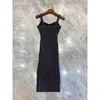Casual Dresses Women's Fashion Knitted Strap Dress Tight Sexy V-neck Sleeveless Maxi Metal Wire Elegant Formal Evening