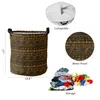 Sac à linge Africain Pattern Circle Geométrique Figure Dirk Panier pliable Organisateur Home Vêtements Kids Toy Rangement