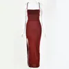 Casual Dresses Year-End Bright Silk Red Carpet Banquet Party Sexy Dress