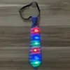 Bow Ties Valentine's Day Glowing LED Neck Tie Neon Wedding With Light DJ Nightclub Supplies Flashing For Men Decoration