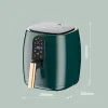 Fryers 6L Smart Electric Air Fryerlarge -Kapazität Automatisch Haushalt Multi 360 ° Back -LED -Touchscreen Frittyer ohne Öl -EU -Stecker