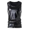 Мужские майки Tops Top Vest Cosplay Daily Brand Glossy Male Mals Mult Rigation Sleveless Solid Color Trub