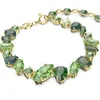 Designer swarovskis bijoux shi jia 1 1 assortir le vert fluide bracelet coloré