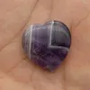 Figurines décoratives 5pcs Amethyst Crystal Heart Stone - une mini ou une taille