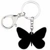 Tornari di gioielli anime acrilici Patten Pieridae Butterfly Keyrings for Women Girl Bag Walet Car Key Holding Charms Gift